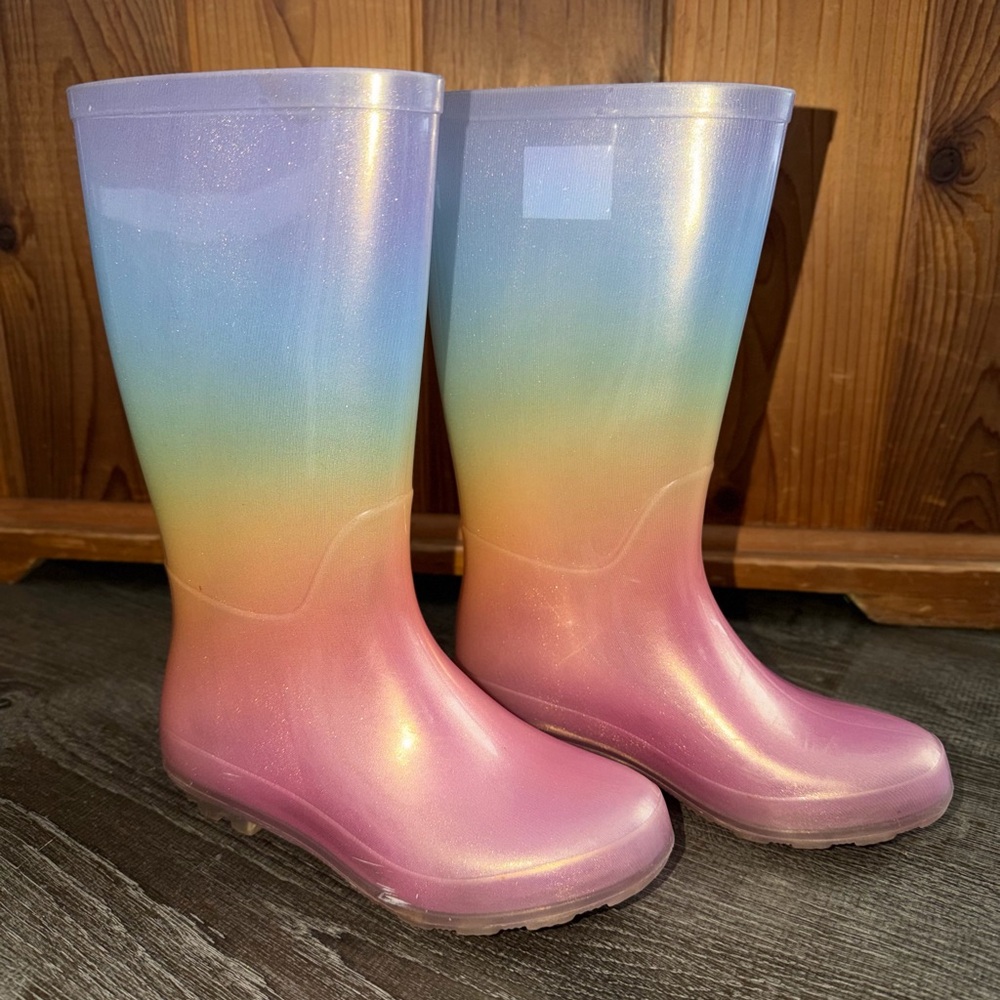 Cat & Jack Rainbow Rain Boots